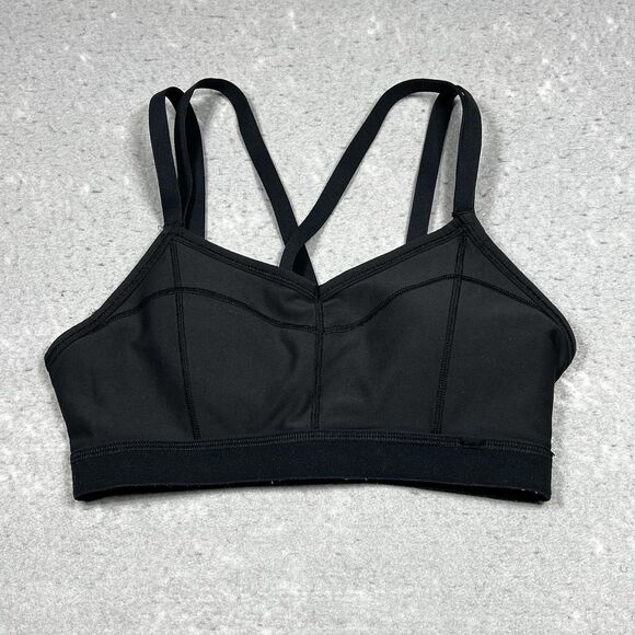 Athleta Sports Bra Size Small Black Active Yoga Running Strappy - Picture 1 of 10